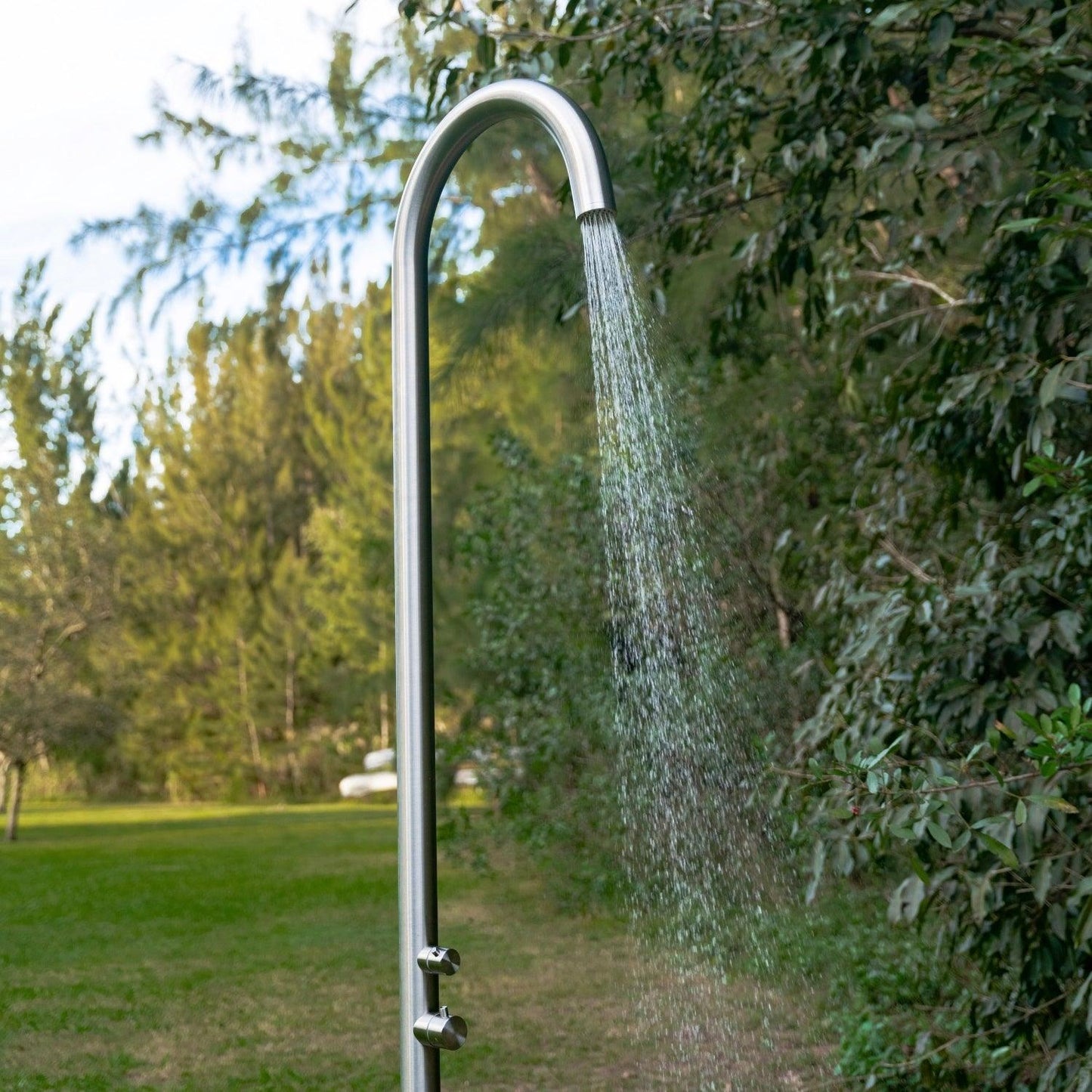 Stellar Apollo Shower - Brushed 316, Freestanding, Garden, Inox, Marine Grade, Outdoor, Shower, Stainless Steel