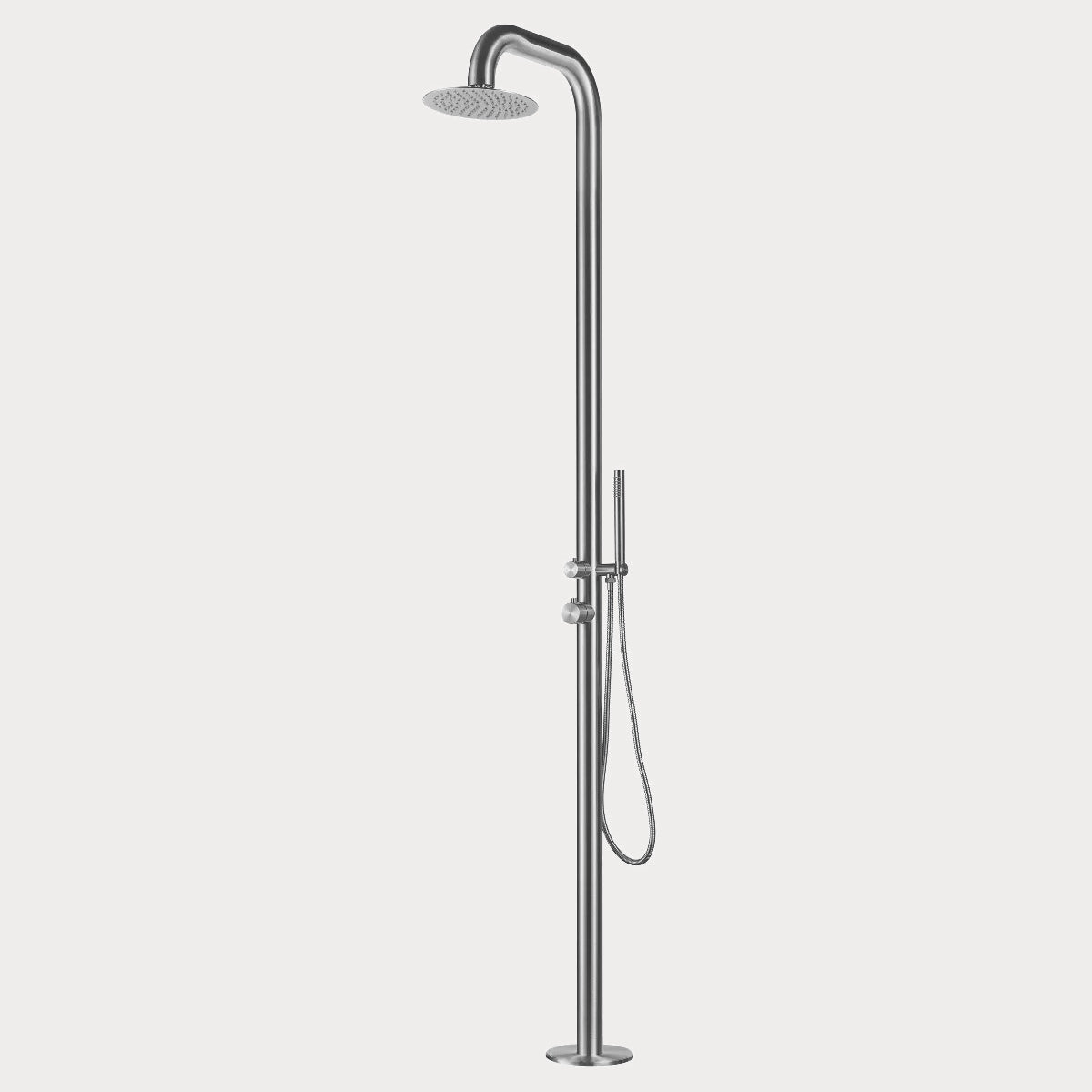 Stellar Cosmo Shower - Brushed 316, Freestanding, Garden, Inox, Marine Grade, Outdoor, Shower, Stainless Steel