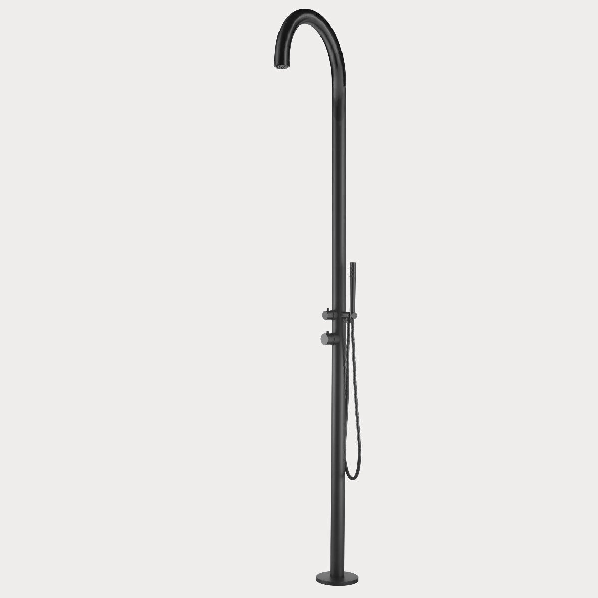 Stellar Elara Shower - Matte Black 316, Freestanding, Garden, Inox, Marine Grade, Outdoor, Shower, Stainless Steel