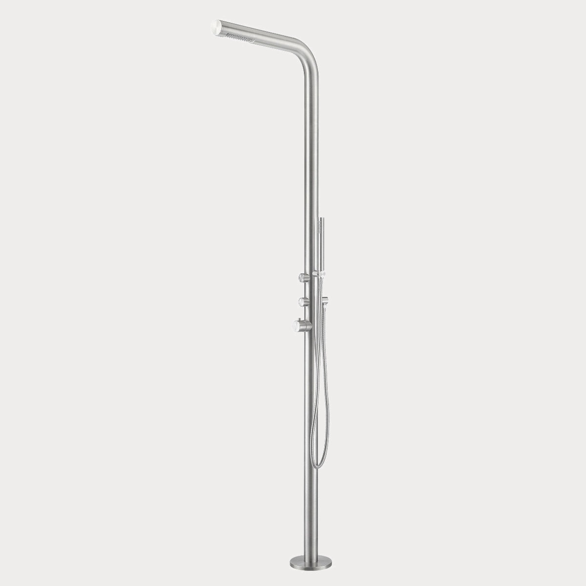 Stellar Nova Shower - Brushed 316, Freestanding, Garden, Inox, Marine Grade, Outdoor, Shower, Stainless Steel